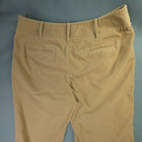 Ann Taylor Loft Corduroy Pants Women 8 Camel Brown Flare Modern Wide Waistband - Picture 7 of 13